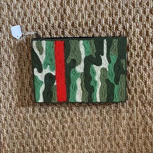 Camo Beaded Clutch